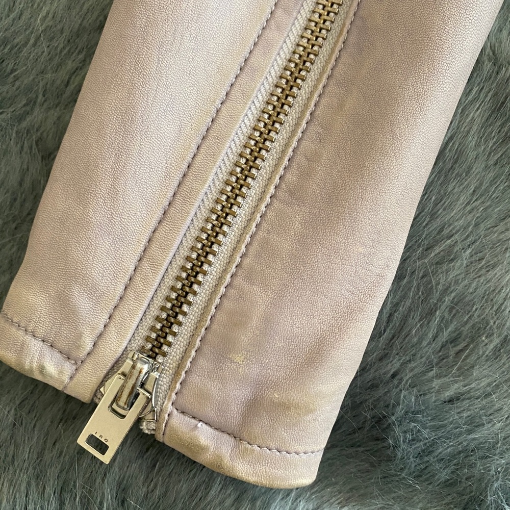 Iro Asheville Lilac Moto Leather Jacket - Picture 6 of 16